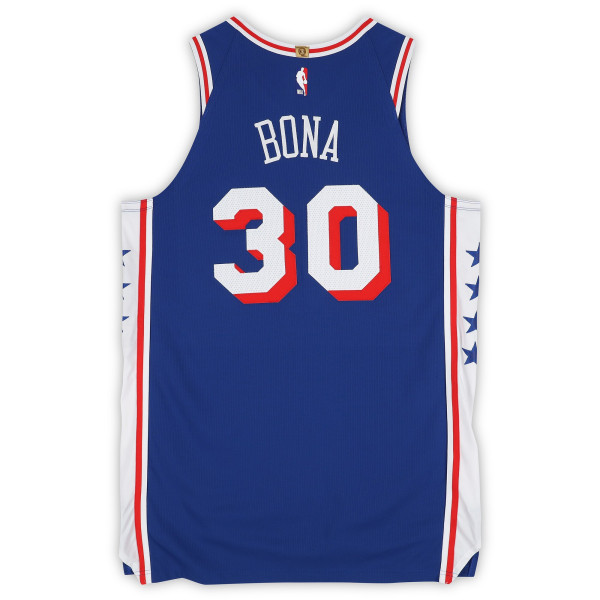Игровая джерси Adem Bona Philadelphia 76ers Fanatics Authentic #30 Royal Nike vs. New York Knicks on May 4, 2026 - Size 52+6