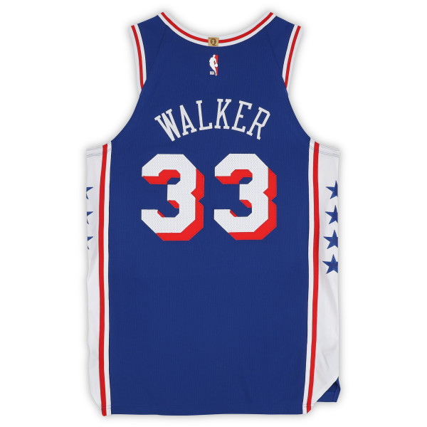 Игровая джерси Jabari Walker Philadelphia 76ers Fanatics Authentic #33 Royal Nike vs. New York Knicks on May 4, 2026 - Size 48+4