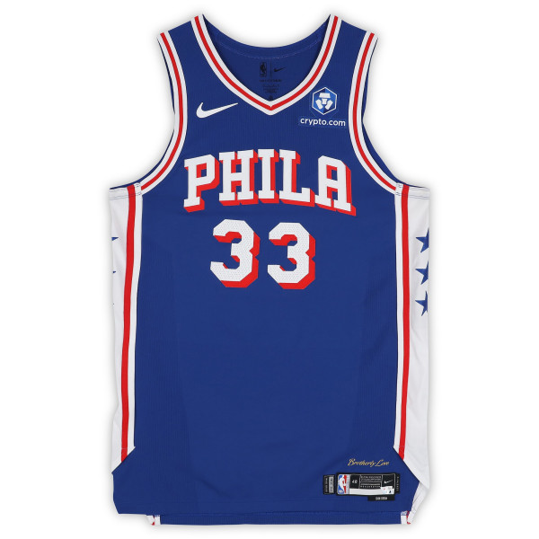 Игровая джерси Jabari Walker Philadelphia 76ers Fanatics Authentic #33 Royal Nike vs. New York Knicks on May 4, 2026 - Size 48+4