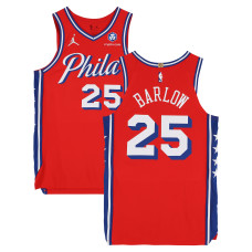 Игровая джерси Dominick Barlow Philadelphia 76ers Fanatics Authentic #25 Red Jordan Brand vs. Minnesota Timberwolves on April 3, 2026 - Size 48+4