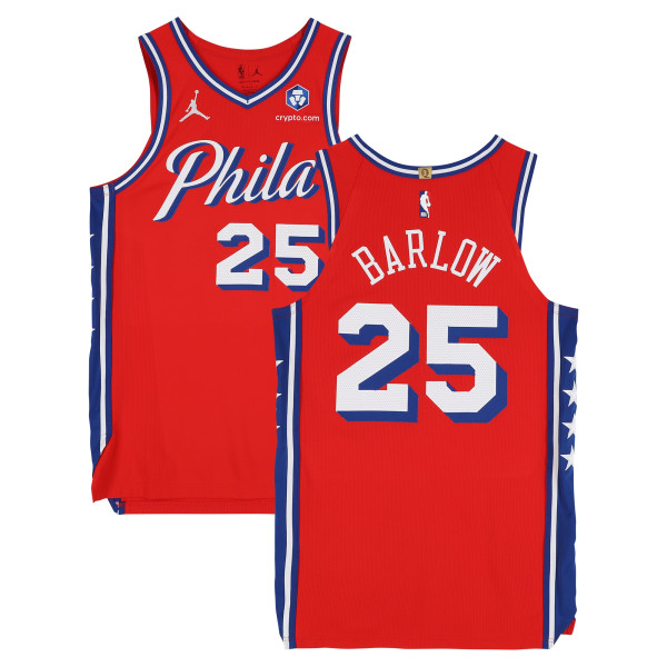 Игровая джерси Dominick Barlow Philadelphia 76ers Fanatics Authentic #25 Red Jordan Brand vs. Minnesota Timberwolves on April 3, 2026 - Size 48+4