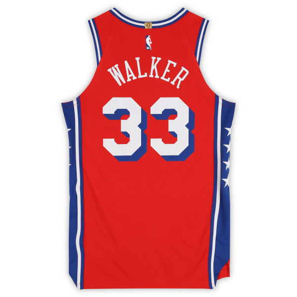 Игровая джерси Jabari Walker Philadelphia 76ers Fanatics Authentic #33 Red Jordan Brand vs. Cleveland Cavaliers on January 16, 2026 - Size 48+4