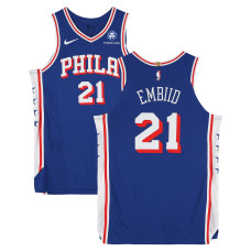 Joel Embiid Philadelphia 76ers Fanatics Authentic -Issued #21 Royal Nike Jersey from the 2025-26 NBA Season - Size 52+4