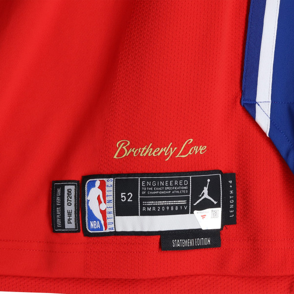 Joel Embiid Philadelphia 76ers Fanatics Authentic -Issued #21 Red Jordan Brand Jersey from the 2025-26 NBA Season - Size 52+4