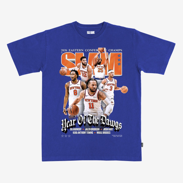 Футболка Unisex New York Knicks SLAM Blue 2026 Eastern Conference Champions Team Cover