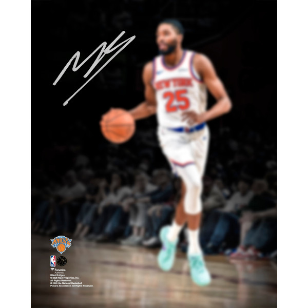 Фото с автографом Mikal Bridges New York Knicks Fanatics Authentic 2026 NBA Finals Champions 8 x 10 Action Spotlight