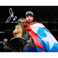 Фото с автографом Jose Alvarado New York Knicks Fanatics Authentic 2026 NBA Finals Champions 8 x 10 Action Spotlight