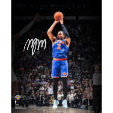 Фото с автографом Miles McBride New York Knicks Fanatics Authentic 2026 NBA Finals Champions 16 x 20 Action Spotlight
