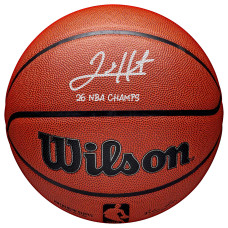 Мяч с автографом Josh Hart New York Knicks Fanatics Authentic 2026 NBA Finals Champions Wilson Authentic Series Indoor/Outdoor with 26 NBA Champs' Inscription