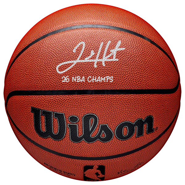 Мяч с автографом Josh Hart New York Knicks Fanatics Authentic 2026 NBA Finals Champions Wilson Authentic Series Indoor/Outdoor with 26 NBA Champs' Inscription