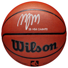 Мяч с автографом Miles McBride New York Knicks Fanatics Authentic 2026 NBA Finals Champions Wilson Authentic Series Indoor/Outdoor with 26 NBA Champs' Inscription