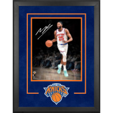 Фото с автографом Mikal Bridges New York Knicks Fanatics Authentic 2026 NBA Finals Champions Deluxe Framed 16 x 20 Action Spotlight