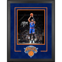 Фото с автографом Miles McBride New York Knicks Fanatics Authentic 2026 NBA Finals Champions Deluxe Framed 16 x 20 Action Spotlight