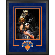 Фото с автографом Karl-Anthony Towns New York Knicks Fanatics Authentic 2026 NBA Finals Champions Deluxe Framed 16 x 20 Action Spotlight