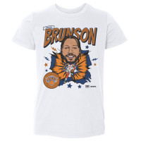 Детская New York Knicks Jalen Brunson 500 Level White Retro Caricature T-Shirt