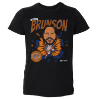 Детская New York Knicks Jalen Brunson 500 Level Black Retro Caricature T-Shirt
