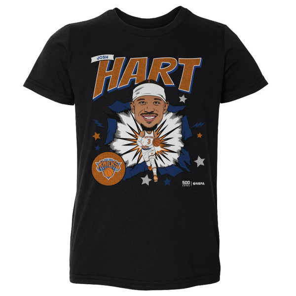Детская New York Knicks Josh Hart 500 Level Black Retro Caricature T-Shirt