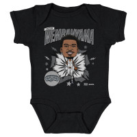 Детская San Antonio Spurs Victor Wembanyama 500 Level Black Retro Caricature Bodysuit