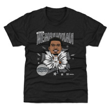 Подростковая San Antonio Spurs Victor Wembanyama 500 Level Heather Black Retro Caricature T-Shirt