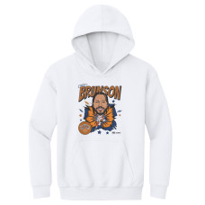 Подростковая New York Knicks Jalen Brunson 500 Level White Retro Caricature Hoodie