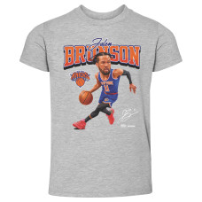 Детская New York Knicks Jalen Brunson 500 Level Heather Gray T-Shirt