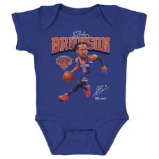 Детская New York Knicks Jalen Brunson 500 Level Blue Caricature Bodysuit