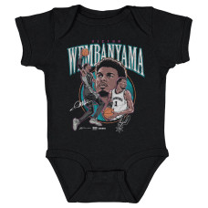Детская San Antonio Spurs Victor Wembanyama 500 Level Black Trio Caricature Bodysuit
