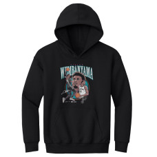 Подростковая San Antonio Spurs Victor Wembanyama 500 Level Black Trio Caricature Hoodie