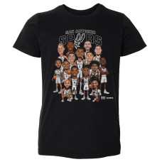 Детская San Antonio Spurs 500 Level Black 2026 Playoffs Team Caricature T-Shirt