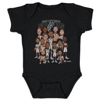 Детская San Antonio Spurs 500 Level Black 2026 Playoffs Team Caricature Bodysuit
