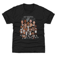 Подростковая San Antonio Spurs 500 Level Heather Black 2026 Playoffs Team Caricature T-Shirt