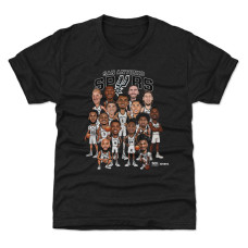 Подростковая San Antonio Spurs 500 Level Heather Black 2026 Playoffs Team Caricature T-Shirt