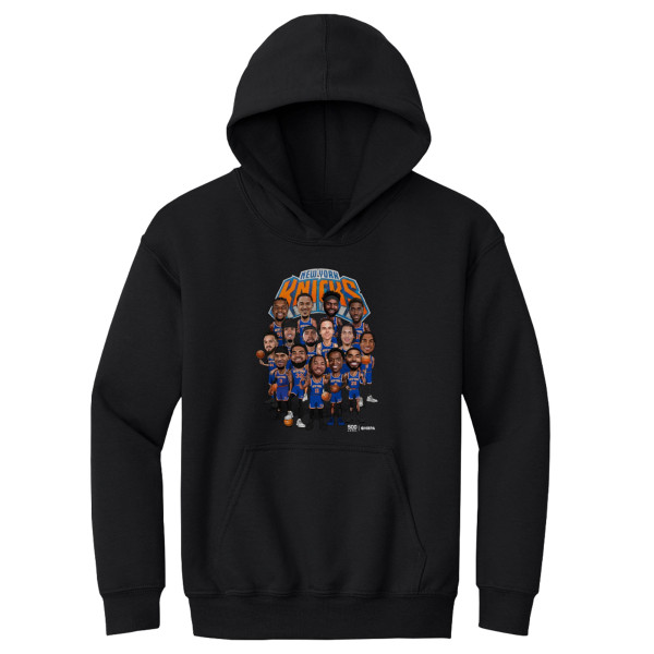 Подростковая New York Knicks 500 Level Black 2026 Playoffs Team Caricature Hoodie