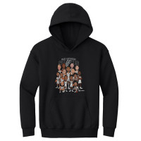 Подростковая San Antonio Spurs 500 Level Black 2026 Playoffs Team Caricature Hoodie