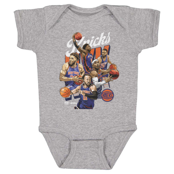 Детская New York Knicks 500 Level Heather Gray Starting 5 Bodysuit
