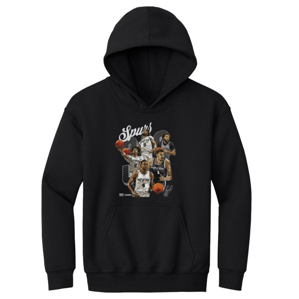Подростковая San Antonio Spurs 500 Level Black Starting 5 Hoodie