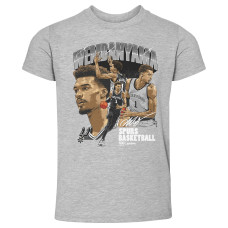 Детская San Antonio Spurs Victor Wembanyama 500 Level Heather Gray Signature T-Shirt