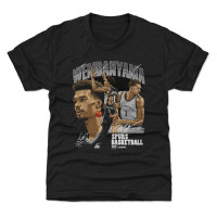 Подростковая San Antonio Spurs Victor Wembanyama 500 Level Heather Black Signature T-Shirt
