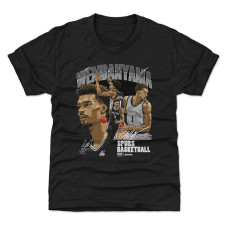Подростковая San Antonio Spurs Victor Wembanyama 500 Level Heather Black Signature T-Shirt