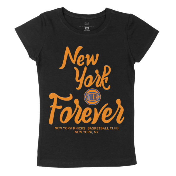 Футболка Girls Youth New York Knicks Stadium Essentials Black New York Forever
