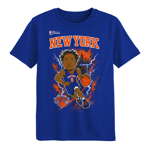 Детская New York Knicks OG Anunoby Outerstuff Blue 2026 NBA Finals T-Shirt
