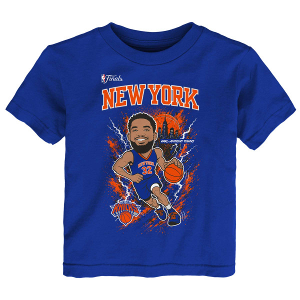 Детская New York Knicks Karl-Anthony Towns Outerstuff Blue 2026 NBA Finals T-Shirt