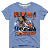 Детская New York Knicks Jalen Brunson Homage Blue 2026 NBA Finals Champions Signature Tri-Blend T-Shirt