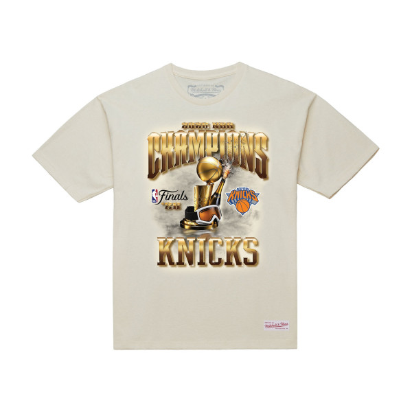 Футболка New York Knicks Mitchell & Ness Cream 2026 NBA Finals Champions