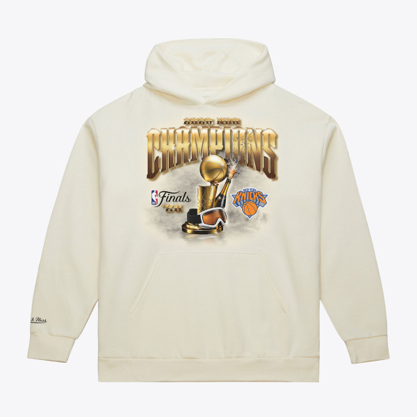 Толстовка New York Knicks Mitchell & Ness Cream 2026 NBA Finals Champions