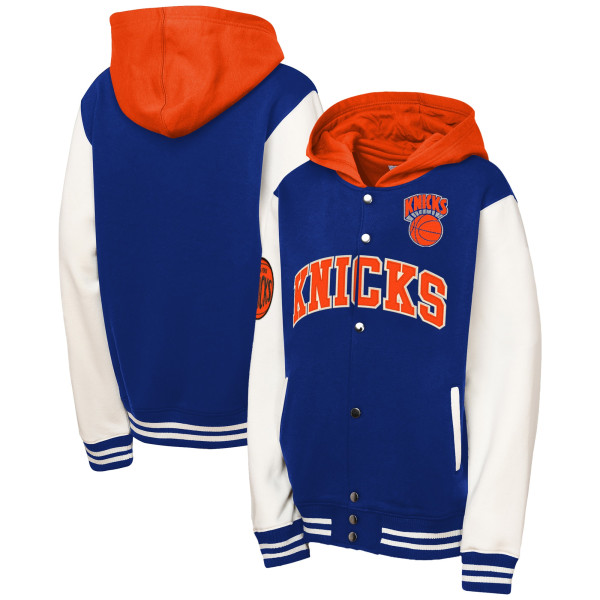 Куртка Preschool New York Knicks Mitchell & Ness Blue Courtside Fleece Full-Snap