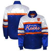 Куртка для дошкольника New York Knicks Mitchell & Ness Blue Head Coach Satin Full-Snap