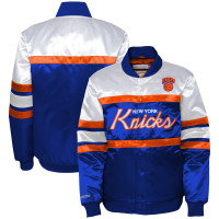 Куртка для малыша New York Knicks Mitchell & Ness Blue Head Coach Satin Full-Snap