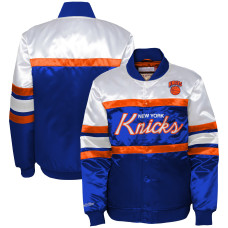 Детская New York Knicks Mitchell & Ness Blue Head Coach Satin Full-Snap Jacket