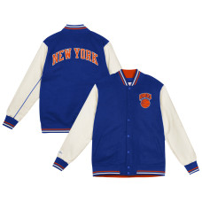Детская New York Knicks Mitchell & Ness Blue Varsity Heavyweight Full-Snap Jacket